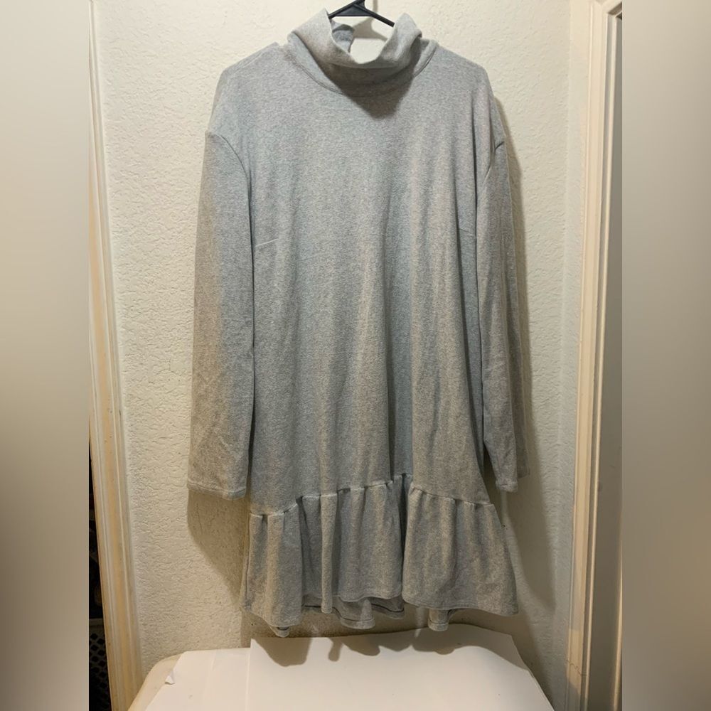 Buru knit Dress in gray  back zipper  Size 1X